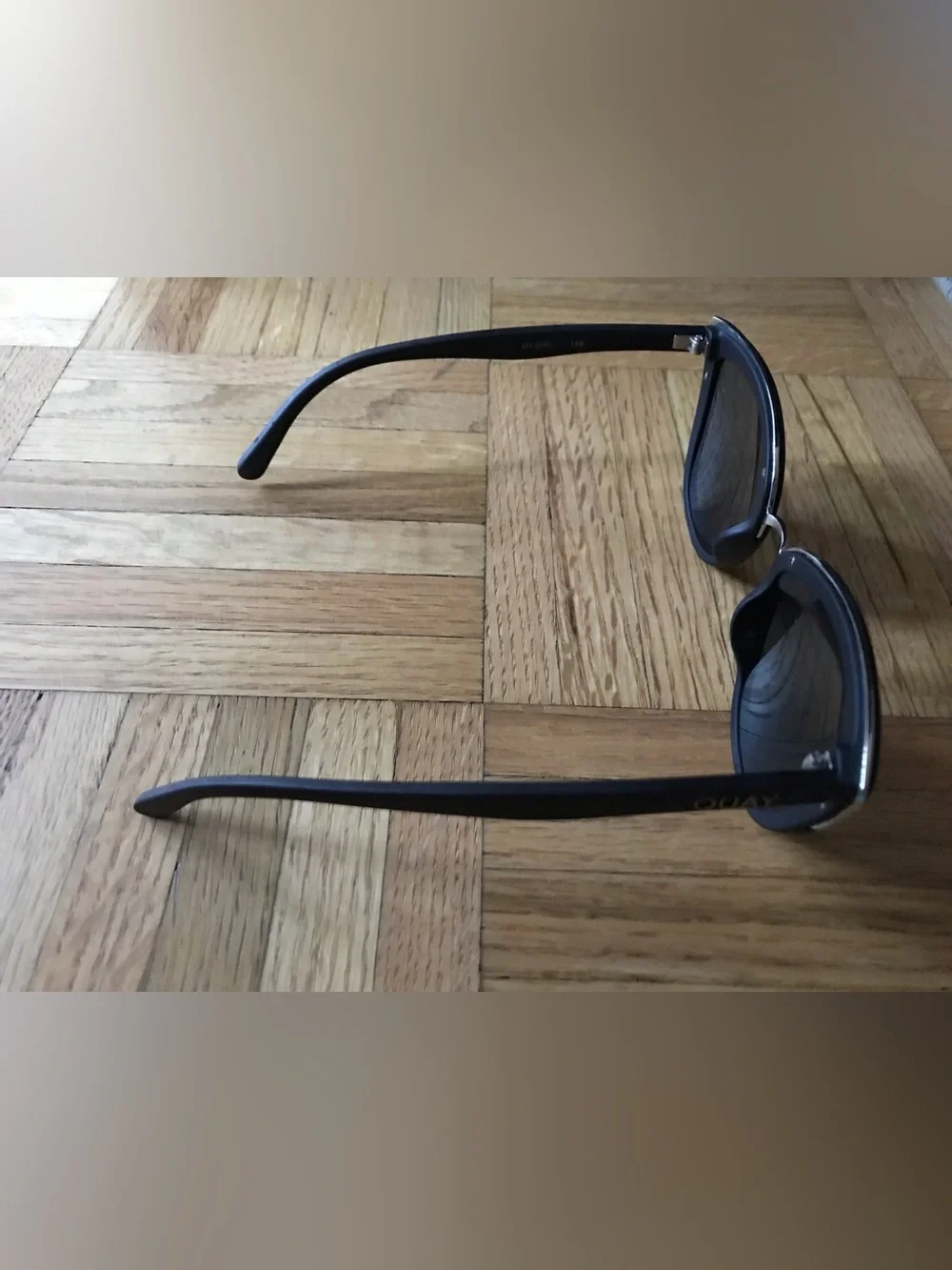 Quay black cat eye sunglasses- My Girl, black lenses/ black matte rim oversized